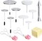 12 PCS Cake Decorating Supplies, Woohome 8 PCS 2 Style Cake Flower Nail, 2 PCS Flower Lifters and 1 PCS Wood Flower Nails Holder, 1 PCS Cake Icing Dispensers for Icing Flowers Decoration